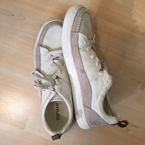 Topman white and tan casual shoes/runners/sneakers - Picture 2 of 6